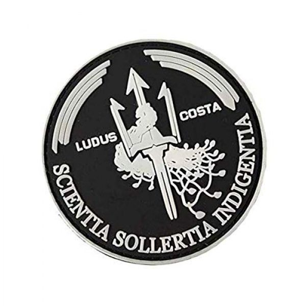 PVC PATCH Airsoft Morale Patch 2 Costa Ludus Trident Military Hook Loop Tactics Morale PVC Patch