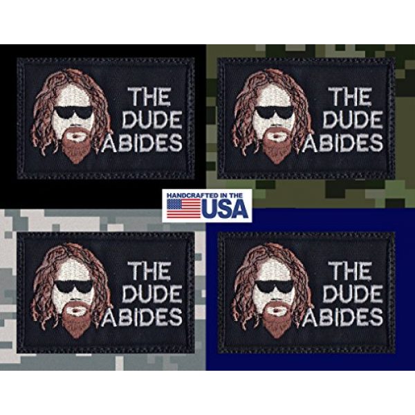 Tactical Patch Works Airsoft Morale Patch 3 Big Lebowski The Dude Abides Patch
