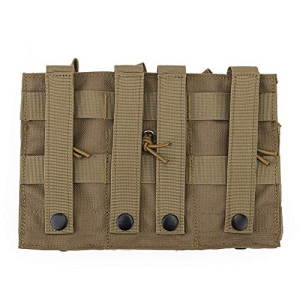 QJang Tactical Pouch 4 QJang Triple Open Drawstring Water Bottle Pouch Holster Tactical Radio Holder Carrier Sports Pistol Magazine Case for Hunting Fishing Climbing