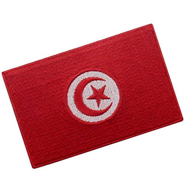 EmbTao Airsoft Morale Patch 3 EmbTao Tunisia Flag Patch Embroidered National Morale Applique Iron On Sew On Tunisian Emblem