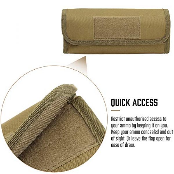 Livans Tactical Pouch 4 Livans Tactical Ammo Pouch, Cartridge Holder Molle Magazine Pouches Bullet Bag Shotgun Shell Holder Include U.S.A Flag Patch