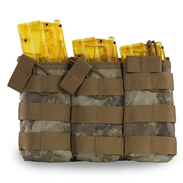 OAREA Tactical Pouch 3 Oarea WoSporT Molle Triple Open Top Mag Pouch Tactical Vest Accessory Storage Bag