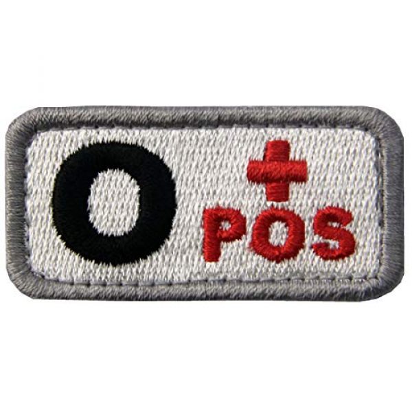EmbTao Airsoft Morale Patch 1 EmbTao Type O Positive Tactical Blood Type Fastener Hook&Loop Patch - Black & Red - 2"x1"