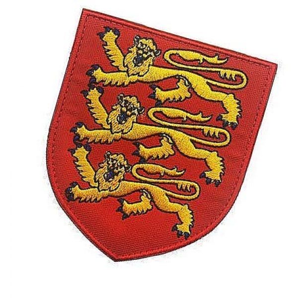 Embroidery Patch Airsoft Morale Patch 3 England Royal Coat of Arms England Flag Military Hook Loop Tactics Morale Embroidered Patch