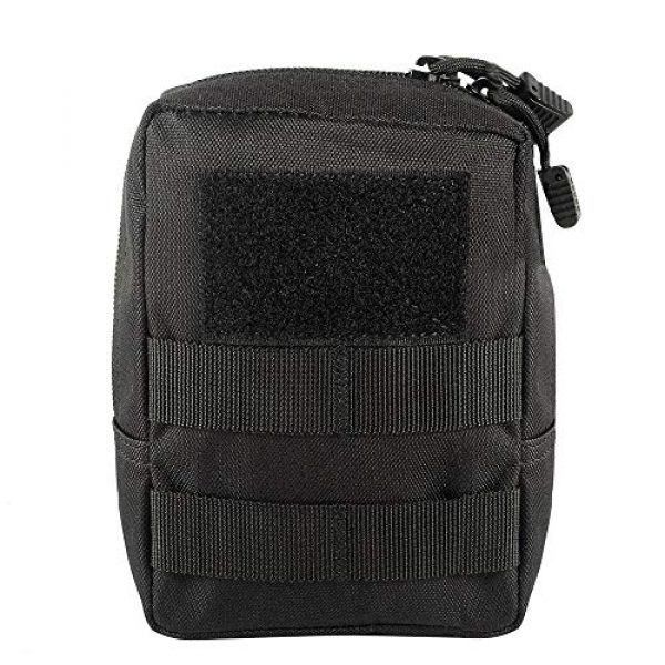 NATHALI Tactical Pouch 2 2 Pack Tactical Pouch, EDC Utility Pouch Bags Water-Resistant Pouch Black Outdoor Waist Bag Tactical for Men Phones Flashlight Lighter Multipurpose