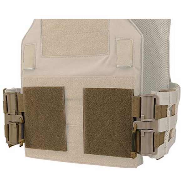 KRYDEX Tactical Pouch 3 KRYDEX Quick Release Buckle Set,Single Point Molle Quick Disconnect Side Entry Conversion with Hoop and Loop for JPC CPC NCP XPC 420 Vest (Coyote Brown)
