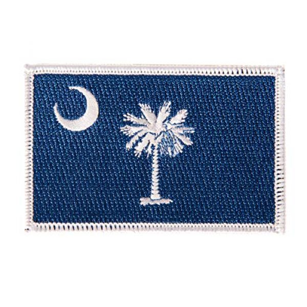 Desert Cactus Airsoft Morale Patch 1 South Carolina Flag Patch 3.5 inch x 2.25 inch Iron On Sew Embroidered Tactical Backpack Hat Bags (Single Patch)