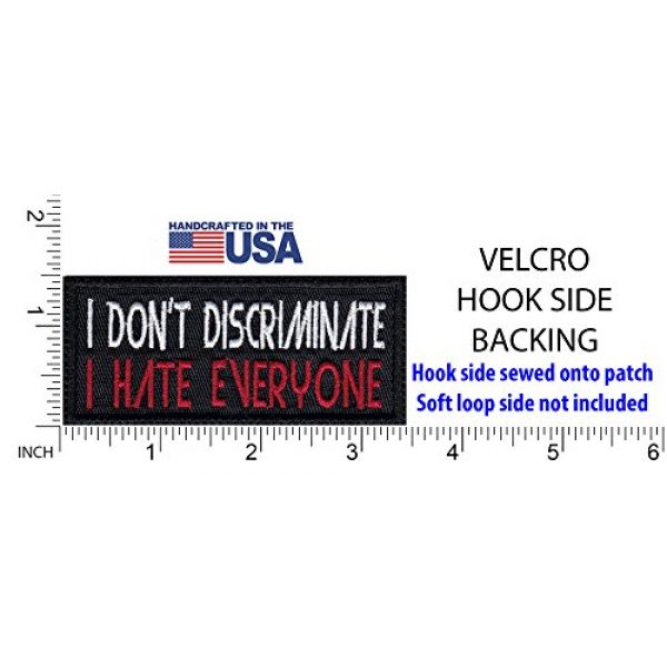 Tactical Patch Works Airsoft Morale Patch 2 I Don'T Discriminate I Hate Everyone Funny Biker Motorcycle Patch