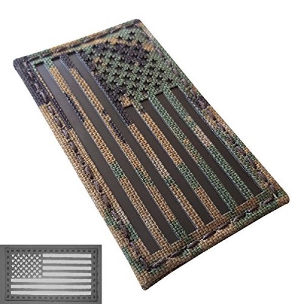 Tactical Freaky Airsoft Morale Patch 3 MARPAT Digital Woodland Infrared IR USA American Flag 3.5x2 IFF Tactical Morale Fastener Patch
