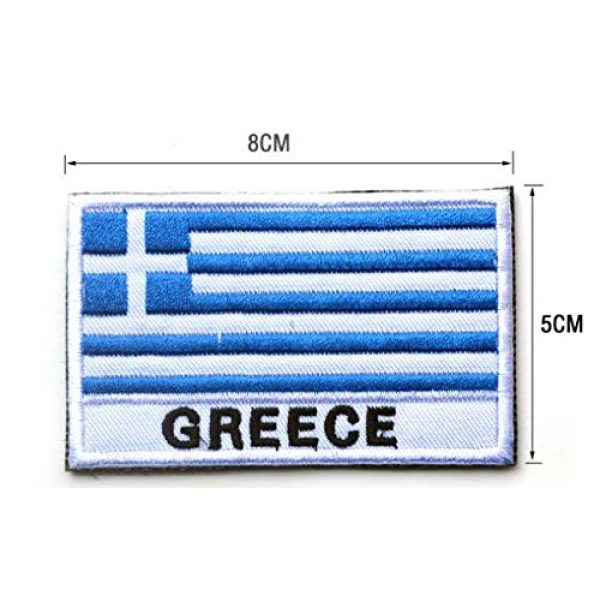 Tactical Embroidery Patch Airsoft Morale Patch 2 2pcs Greece Flag Embroidery Patch Military Tactical Morale Patch Badges Emblem Applique Hook Patches for Clothes Backpack Accessories