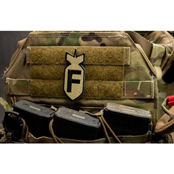 BASTION Airsoft Morale Patch 5 BASTION Morale Patches (F Bomb, ACU) | 3D Embroidered Patches with Hook & Loop Fastener Backing | Well-Made Clean Stitching | Military Patches Ideal for Tactical Bag, Hats & Vest