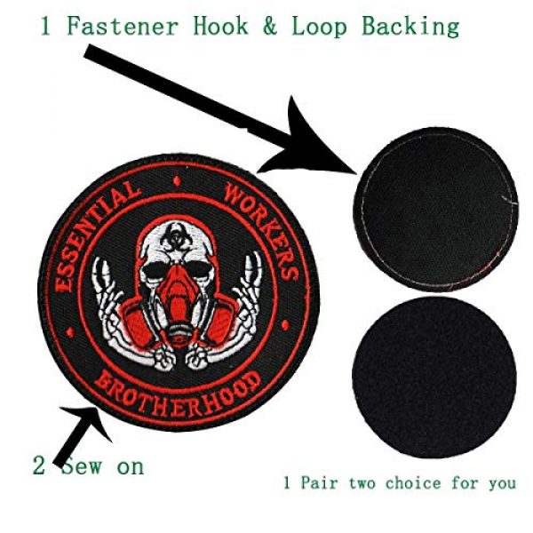 ODSP Airsoft Morale Patch 2 ODSP Brotherhood Essential Workers Embroidered Patch - Emblem Tactical Military Morale Funny Patches Badges Appliques with Fastener Hook and Loop Backing 3.15 Inch 2 Pieces