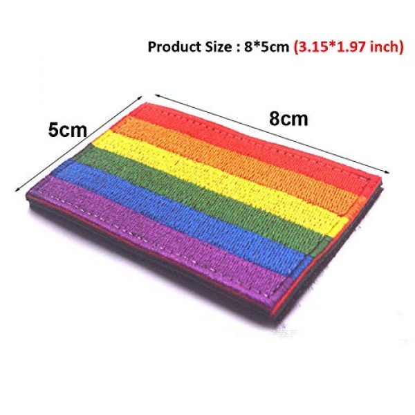SOUTHYU Airsoft Morale Patch 2 SOUTHYU LGBT Pride Rainbow Flag Morale Patch Gay Lesbian Right Embroidered Badge Decorative Appliques Fastener Hook & Loop