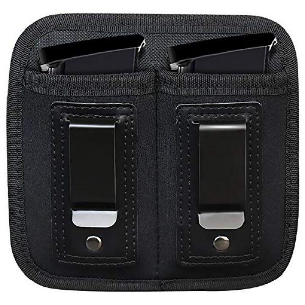 ACEXIER Tactical Pouch 1 ACEXIER Universal Double Magazine Pouch for 9mm .40 .45 .380 .357, IWB Mag Holster Concealed Cary for Double Stack, Mag Holder for Glock 19 43 17 1911 S&W M&P, IWB Clip Magazine Pouch IWB Pistol Ammo