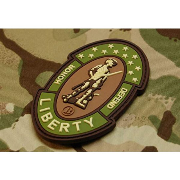 BritKitUSA Airsoft Morale Patch 2 BritKitUSA 3D PVC Multicam Minuteman Morale Patch American Patriot 2A 1776 Infidel Hook