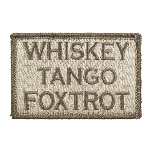 Morale Tags Airsoft Morale Patch 1 Whiskey Tango Foxtrot Tactical Funny Hook and Loop Fully Embroidered Morale Tags Patch (Subdued)