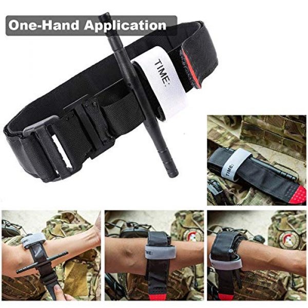 ActionUnion Tactical Pouch 3 Medical Tourniquet with TQ Holder Pouch Case Set for Belt Attachment First Aid Tactical Bandage Medic Swat Pre-Hospital Life Saving Hemorrhage Control Registration Card