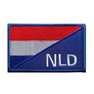 Tactical Embroidery Patch Airsoft Morale Patch 1 Netherlands Flag Tactical Embroidery Patch Hook & Loop Morale Patch Military Patch for Clothing Accessory Backpack Armband