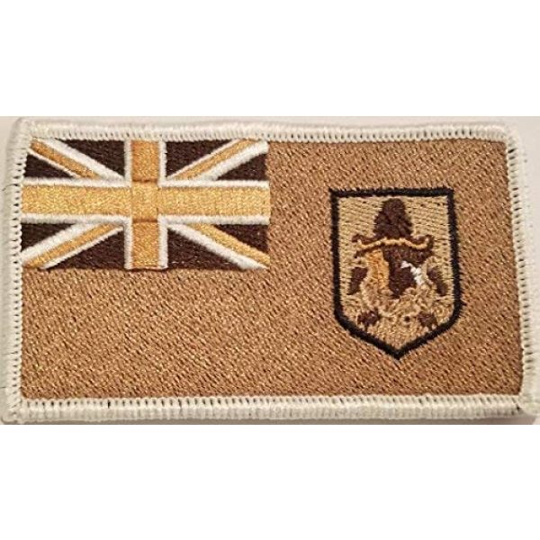 Fast Service Designs Airsoft Morale Patch 1 Bermuda Flag Embroidered Patch with Hook & Loop Morale Travel Emblem White Border #3