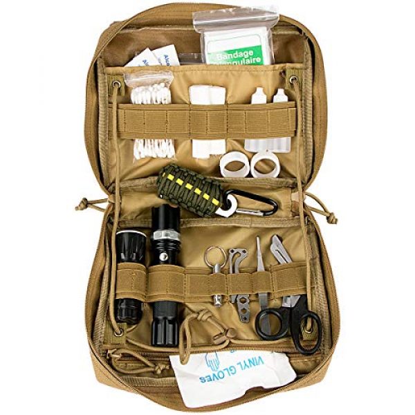 IronSeals Tactical Pouch 3 IronSeals Multipurpose Tactical Utility Bag, Tactical Molle Pouch, Medical EMT Bag, Molle EDC Pouch