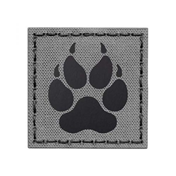 Tactical Freaky Airsoft Morale Patch 1 IR K9 Dog Handler Paw K-9 2x2 Wolf Gray Tactical Morale Fastener Patch