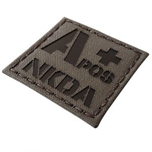 Tactical Freaky Airsoft Morale Patch 1 Ranger Green Infrared IR APOS NKDA A+ Blood Type 2x2 Tactical Morale Fastener Patch