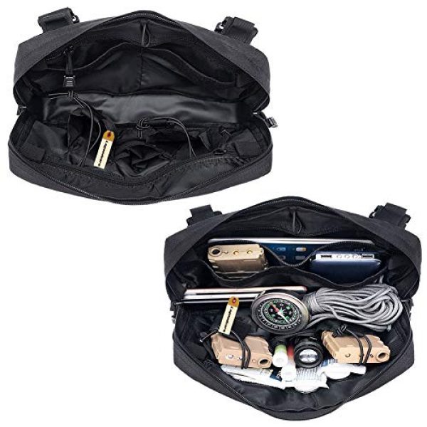 Lsgoodcare Tactical Pouch 6 Lsgoodcare Universal Chest Vest Rig Pouch Bag, Adjustable Multi-Functional Outdoor Military Molle Tool Pack, Tactical Medical First Aid Pouch Phone Holder Case Hunting Bag for Men Women (black)