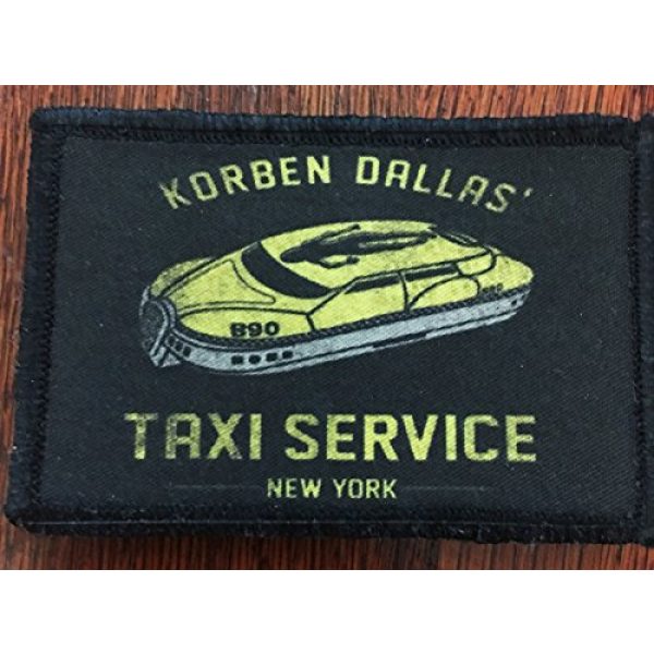 RedheadedTshirts Airsoft Morale Patch 2 Fifth Element Movie Corben Dallas Taxi Service Morale Tactical Military Patch Made in the USA Perfect for your rucksack,pack bag, Molle Gear operator hat or cap! 2x3"