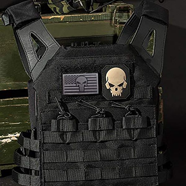 Bonng Airsoft Morale Patch 4 Bundle 14 Packs USA Flag Patches Thin Blue Line Tactical Military Morale Velcro Patch Set Morale Patches Set for Caps,Bags,Backpacks,Tactical Vest,Military Uniforms (color2)