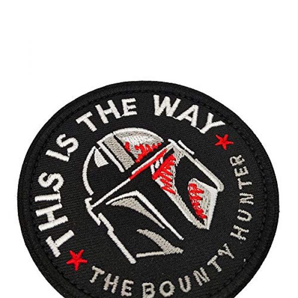 APBVIHL Airsoft Morale Patch 4 This is The Way Mandalorian Star Wars Embroidered Patches, Emblem Tactical Military Morale Funny Patch Decorative Badge, Fastener Hook and Loop Backing