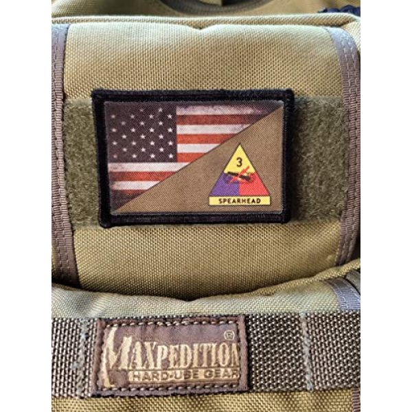 RedheadedTshirts Airsoft Morale Patch 2 3rd Armored Division Morale Patch. 2x3" Hook Patch. Redhaededtshirts Made in The USA