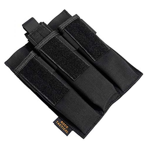 ROCOTACTICAL Tactical Pouch 5 ROCOTACTICAL Tactical Molle Magazine Pouch, Open Top, Kriss Tactical Triple Mag Pouch, Molle Triple Tactical Mag Pouch