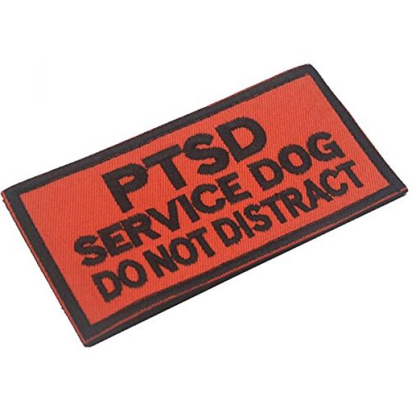 ODSP Airsoft Morale Patch 4 PTSD Service Dog DO NOT Distract Tactical Military Morale Badge Emblem Embroidered Fastener Hook & Loop Patches Appliques for Harnesses Vests 3.93" x 1.97" Sized (2PCS)