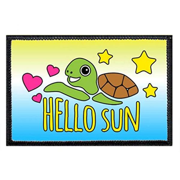 P PULLPATCH Airsoft Morale Patch 1 Hello Sun Morale Patch | Hook and Loop Attach for Hats, Jeans, Vest, Coat | 2x3 in | by Pull Patch