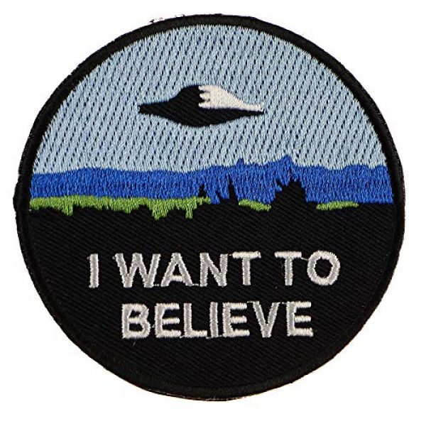 JPT Airsoft Morale Patch 2 Ê"Ìá´"ÌÊ 4 Patches - I Want to Believe, Trust NO ONE, I Want to Leave Iron Sew on Patches