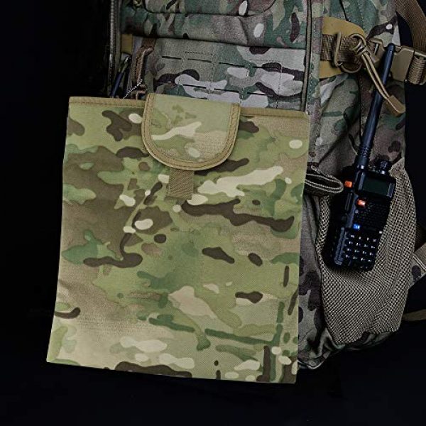 Aoutacc Tactical Pouch 6 Aoutacc Foldable MOLLE Magazine Dump Pouch, 10"x11.4" Roll-Up Pouch Folding Mag Dump Pouch Tactical Drawstring Magazine Recovery Pouch Holster Bag