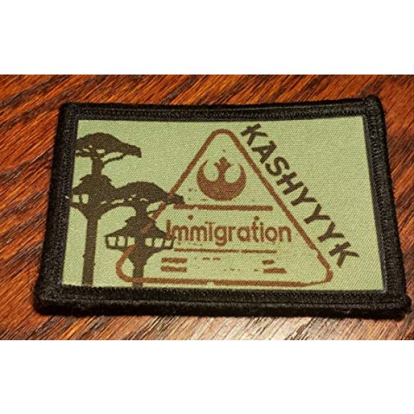RedheadedTshirts Airsoft Morale Patch 2 Star Wars KASHYYYK Passport Stamp Morale Patch. 2x3" Hook and Loop Patch. Made in The USA