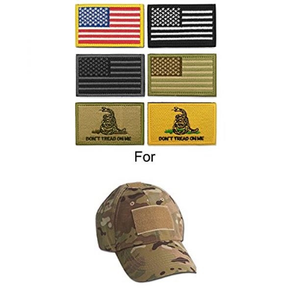 WZT Airsoft Morale Patch 4 WZT Bundle 6 Pieces American Flag Tactical Morale Military Patch Set