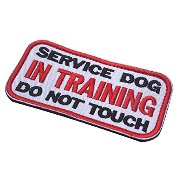 ODSP Airsoft Morale Patch 6 3.94 x 1.96 Inch Service Dog in Training Do Not Touch Dog Patches Tactical Military Morale Badge Emblem Embroidered Fastener Hook & Loop Patches Appliques for Harnesses Vests