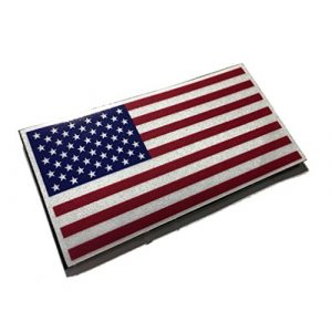 Empire Tactical USA Airsoft Morale Patch 1 The Reflective Full Color American Flag 3.5 x 2" Uniform Morale Patch (hook/loop back)