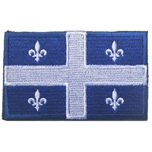 Tactical Embroidery Patch Airsoft Morale Patch 1 Canada Quebec Flag Embroidery Patch Military Tactical Morale Patch Badges Emblem Applique Hook Patches for Clothes Backpack Accessories