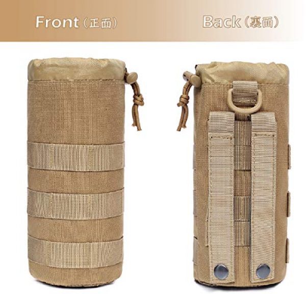 Azarxis Tactical Pouch 6 Azarxis Water Bottles Pouch Bag Tactical Molle Military Drawstring Water Bottle Holder Mesh Hydration Carrier Attachment Travel Outdoor Sports Gear