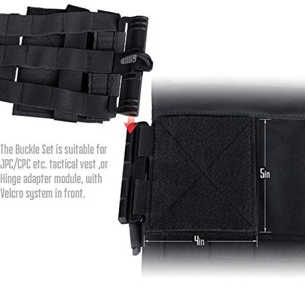 LIVANS Tactical Pouch 3 LIVANS Quick Release Buckle Set for Plate Carrier, Molle Side Belt Cummerbund Fast Fit Buckle Set Single Point Quick Release Assembly