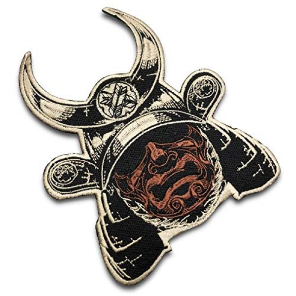 Ronin Brand Airsoft Morale Patch 1 Kurosawa Samurai Head Patch - Full Embroidery Jiu Jitsu Gi Kimono Patch - Intense Beautiful Coloring - 5 1/2 Inches Wide and 7 Inches Tall - Perfect for Jackets and T-Shirts