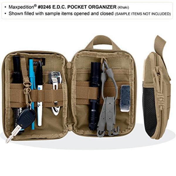 Maxpedition Tactical Pouch 5 Maxpedition E.D.C. MOLLE Pocket Organizer - Black 0246B