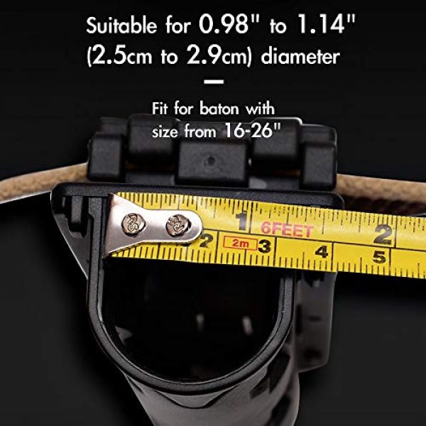 LIVANS Tactical Pouch 5 LIVANS Baton Holder for Duty Belt, Baton Holster for Duty Belt Baton Holder fit 16-21 inch Expandable Baton with 360 Degree Swivel and Clip-On Plain (Black)