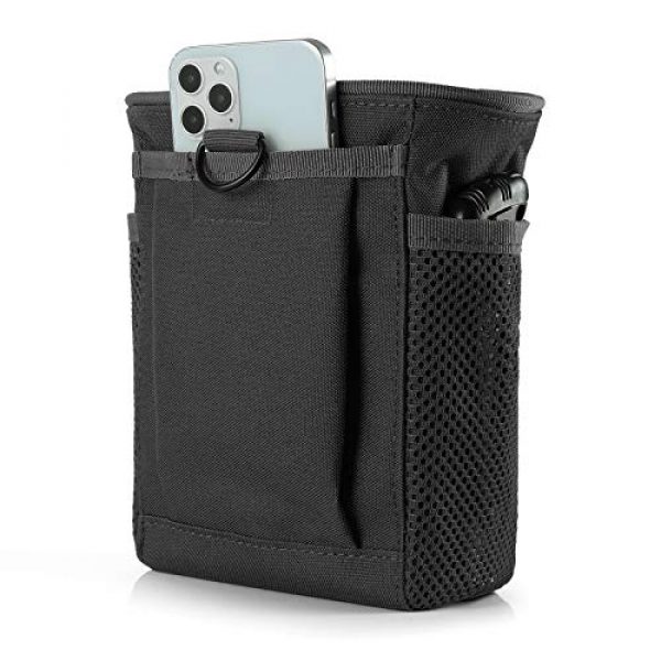 FRTKK Tactical Pouch 5 FRTKK Tactical Molle Drawstring Magazine Dump Pouch Outdoor Ammo Pouch, Adjustable Military Utility Belt Fanny Hip Holster Bag