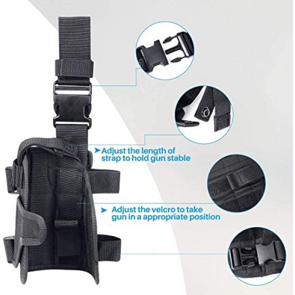 Onepin Tactical Pouch 4 Onepin Tornado Drop Leg Holster Left, and Right Hand Set, Adjustable Tactical Pistol Gun Holsters with Magazine Pouch