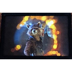 RedheadedTshirts Airsoft Morale Patch 1 Guardians of the Galaxy Rocket and Baby Groot Morale Patch. Perfect for your Tactical Military Army Gear, Backpack, Operator Baseball Cap, Plate Carrier or Vest. 2x3" Patch. Made in the USA