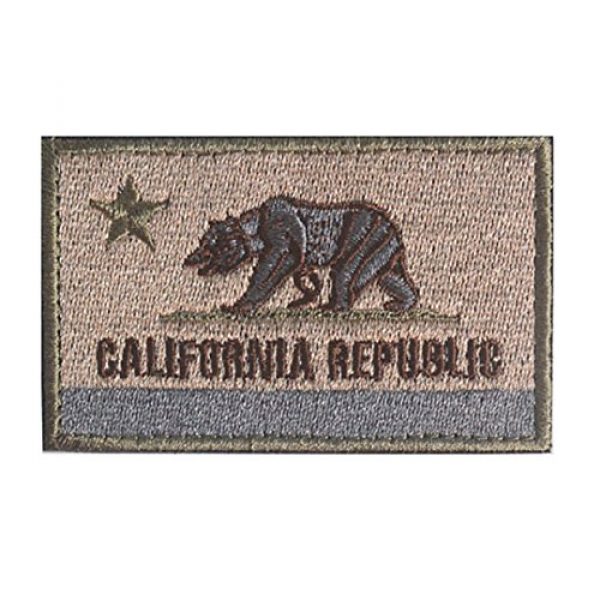 ShowPlus Airsoft Morale Patch 1 California State Flag Tactical Morale Patch Appliques (California Beige)